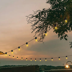 15M LED String Light Shatterproof Led Festoon Garland Retro Patio Light Outdoor Light Decoration For Garden Wedding Holiday