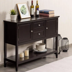 Buffet Sideboard, Wood Storage Cabinet, Console Table with Storage Shelf,2 Drawers and Cabinets, Living Room Kitchen Dining Room