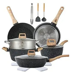 16PCS Pots and Pans Set Non Stick Cookware Set Nonstick with Cooking Set (white, 16pieces)