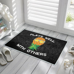 Cartoon Pineapple Pattern Entrance Doormat Comfortable Non-slip Bathroom Floor Mats Home Decor Kitchen Rugs Welcome Door Mat