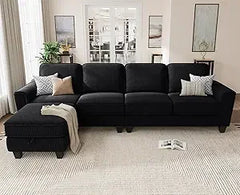 Sectional Sofa Couch for Living Room, 106 Inches L Shaped Couch with Storage, 5 Seater Corduroy Home Sofas, Modern Couches with