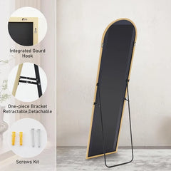 Arched Full Length Mirror 59"x16" Full Body Floor Mirror Standing Hanging or Leaning Wall