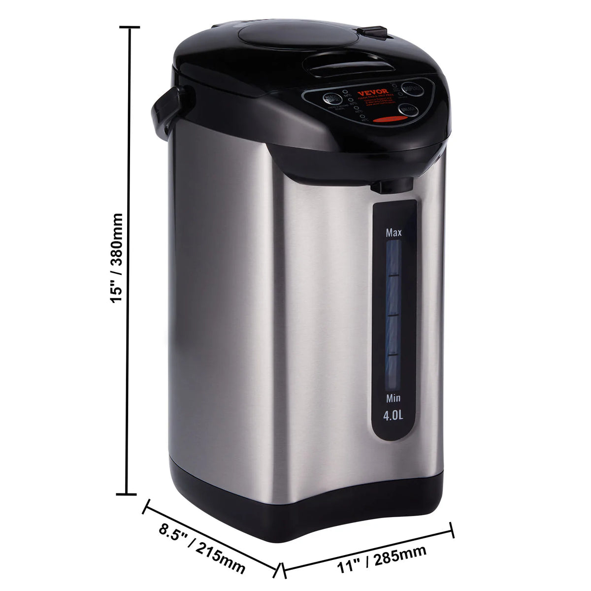 SucceBuy Hot Water Dispenser Adjustable 4 Temperatures Water Boiler and Warmer 304 Stainless Steel Countertop Water Heater 3-Way