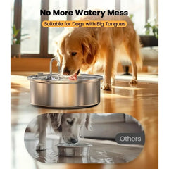Dog Water Bowl Dispenser,7L Quiet Automatic Dog Water Dispenser Stainless Steel,100% BPA-Free for Cats