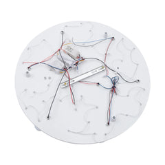 23.62" Modern Cartoon LED Ceiling Light Dimmable Blue Wood Cosmic Stars Flush Mount Chandelier Children's Room Ligting Fixture