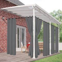 Outdoor Curtains for Patio Waterproof, 6 Panels Privacy Outsides Curtains for Cabana Porch Pergola, Sunlight & UV Blocking