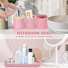 5 pcs/ 9 PCS Bathroom Accessories Set,   with Trash Can, Soap Dispenser and Toothbrush Holder