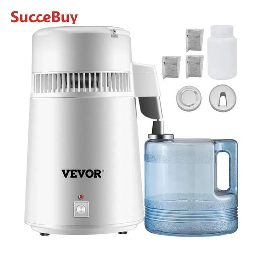 SucceBuy 4L Water Distiller Purifier Filter Dispenser Heating Drinking Bottle Softener 304 Stainless Steel Home Appliance