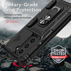 For Samsung Galaxy Z Fold 6 5 4 Phone Cases with Slide Lens Protective Cover Shockproof Camera Protector Case for Z Fold 6 5 4