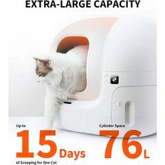 Self Cleaning Cat Litter Box PuraMax Cat Litter Box for Multiple Cats App Control/xSecure/Odor Removal Automatic Cat Litter Box