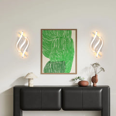 Wall Sconces, Spiral Modern LED Wall Sconce Lighting, 3000K Indoor Wall Light, Acrylic LED Wall Lamp for Bedroom, Bathroom, Livi