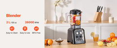 SucceBuy Blender for Smoothies 68oz1400W Blender w/ Powerful Motor Multi-Functional Food Processing Blender w/ Grinder Container