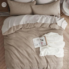 Cotton Duvet Cover King - 100% Cotton Waffle Weave Coconut White Duvet Cover King Size, GentleSoft™ and Breathable Bedding Set