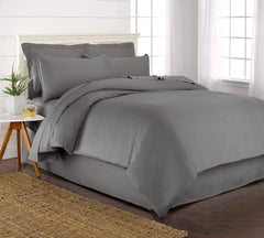 Queen Duvet Cover, 3 Piece Set, Genuine 100% Organic Viscose Derived from Bamboo, Luxuriously Soft and Cooling, 2 Pillowcases