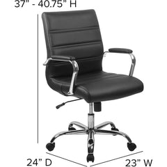 5-Piece Oval Conference Table Set - Includes 4 Black Chrome LeatherSoft Executive Chairs for Office Meetings