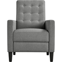 Fabric Recliner Chair Mid-Century Modern Recliner Adjustable Single Recliner Sofa with Thicker Seat Cushion Tufted Upholstered