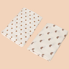 2Pc 80*80cm Cotton Muslin Baby Receiving Blankets for Girls and Boys Newborn Muslin Swaddle Blanket Bedding Infant Bath Towel