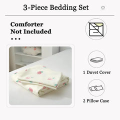 Cute Strawberry Duvet Cover Queen Teen Girls Bedding Set Kawaii Bedroom Decor Cotton Quilt Cover