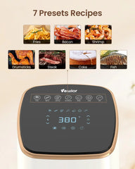 Air Fryer, 5.3Qt Airfryer with Viewing Window, 7 Custom Presets Large Oven with Smart Digital Touchscreen,Non-stick and Dishwash