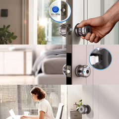 Blacksmith Keyless Smart Door Lock Smart Deadbolt with App Control & Fingerprint & 2 Keys Electronic Door Lock for Home Office