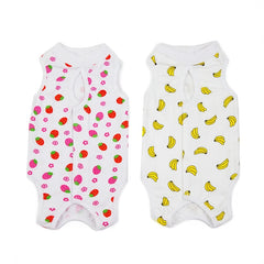 Pet Cat Weaning Suit Cotton Clothes for Small Dogs Cat Vest Jumpsuit Anti-licking After Surgery Recovery Care Suit Kitten Outfit