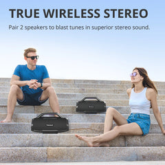 Tronsmart Bang Max Bluetooth Speaker 130W Speaker with 3 Way Sound System, Sync Up 100+ Speakers, APP Control, Guitar/Mic Input