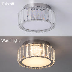 Modern Big Crystal Ceiling Lamp LED Light Circle Chandelier Lustre Indoor Bedroom RC Dimmable Fixtures Living Room Hotel Decor