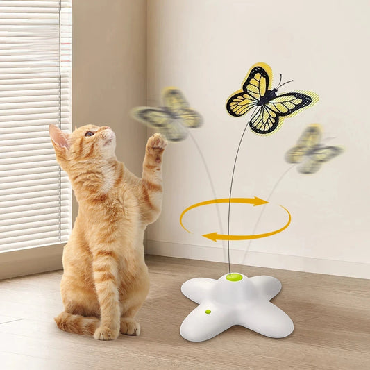 Cat Toy Flutter Bug Interactive Electronic Cat Stimulating Toy Interactive Butterfly Flutter Bug Cat Automatic Toys