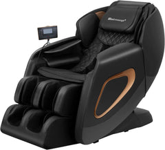 Full Body Zero Gravity SL Track Massage Recliner Chair with Smart Screen Bluetooth Speaker Built-In Heat Therapy Foot Roller