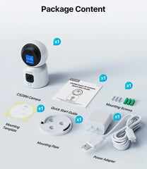 360° Smart Home Security Camera PTZ Auto Tracking Baby Monitor AI Panoramic HD Night Vision Indoor WiFi Surveillance Camera