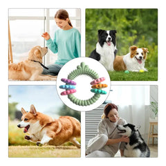 Chew Rings For Dogs Heavy Duty Strong Tough Chew Toy Rubber Puppy Teething Ring For Medium & Large Breed Aggressive Chewers