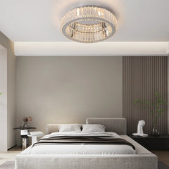 Modern Big Crystal Ceiling Lamp LED Light Circle Chandelier Lustre Indoor Bedroom RC Dimmable Fixtures Living Room Hotel Decor