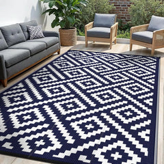 Waterproof Outdoor Rug 8x10 ft, Patio Rug Mat, Reversible Plastic Straw Rug, Indoor/Outdoor Area Rugs Carpet for RV