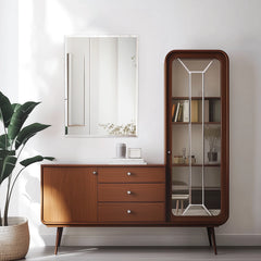 Wisfor Frameless Bathroom Mirror for Over Sink, Beveled Wall Mirror, Rectangle Vanity Mirror, Modern Style