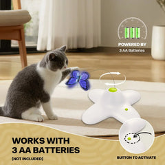 Cat Toy Flutter Bug Interactive Electronic Cat Stimulating Toy Interactive Butterfly Flutter Bug Cat Automatic Toys