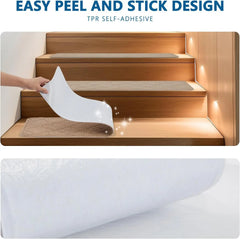 Stair Treads for Wooden Steps Indoor,15 Pack 8"X30"Non Slip Carpet Stair Treads with Reusable Adhesive for Kids Elders and Dogs