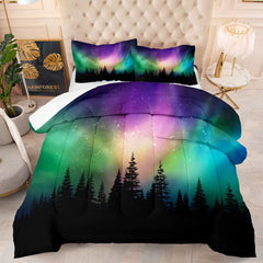 7-Day Delivery Western Boho Comforter Set 3pcs Paisley Geometric Line Bandana 1 Quilt Comforter 2 Pillowcases (Without Core)