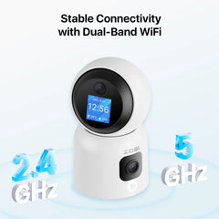 360° Smart Home Security Camera PTZ Auto Tracking Baby Monitor AI Panoramic HD Night Vision Indoor WiFi Surveillance Camera