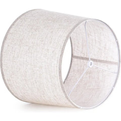 Lamp Shades Set of 2 Large Drum Linen Lampshade 14" Top X 16" Bottom X 11" High (Spider) Farmhouse Lamp Shade for Table