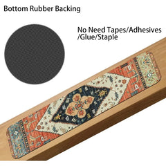 Carpet Stair Treads for Wooden Steps Set of 15, 30''X8'' Indoor Runner Resistant Rugs Rubber Safety Mats for Dogs