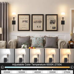 Wall Lights Battery Operated Wall Sconces Set Of 2,Rechargeable Wall Light With Wireless Remote Dimmable,12 Colors Modes