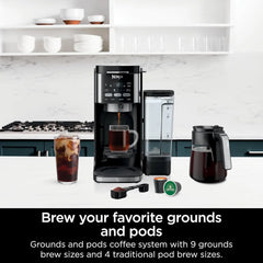 Coffee Machine, Hot and Iced Coffee Maker Compatible with K-Cup Pods, 12 Cup Single Serve Coffee Maker with Paper Filter, CFP101