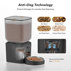 271oz Automatic Dog Feeders with Key Contol SUS304 ABS Large Capacity Furpipi Pet Smart Feeder Automatic Cat Dog Food Dispenser