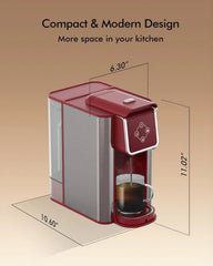 SIFENE Single Serve Coffee Machine, 3-in-1 Pod Coffee Maker for K-Pod Capsule, Ground Coffee, and Leaf Tea with 6-10 oz Cup Size