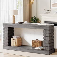 70.8-Inch Long Console Table, Wood Entryway Table with Storage, Narrow Sofa Table for Living Room Entryway Hallway
