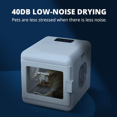 Pet Hair Dryer Box, Ultra Quiet Blow Dryer 6L Capacity for Cats and Small Dogs, Professional Fast Drying Blower, Intelligent Con