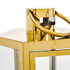 Nordic Gold Candle Holder Metal Large WindProof Wind Lamp Wedding Centerpieces Candlestick Crystal Candelabra Candle Lantern
