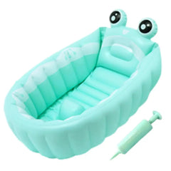 Baby Bathtub With Air Pump Portable Newborn Toddler Bathing Tub With Air Pump Collapsible Shower Basin For Boys And Girls Home
