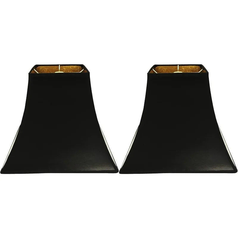 Square Bell Hardback Lamp Shade, 8" X 16" X 12.5" (Pair)