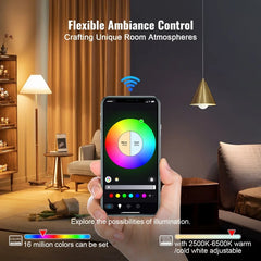 Smart Light Bulbs 4Pack 9W Multicolor LED Bulbs 800 Lumens with Smart Control Compatibility for Vera Google Assistant  Alexa i